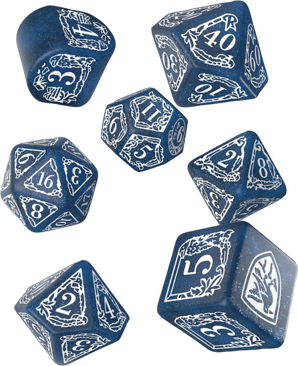 Dice - Q-Workshop - Polyhedral Set (7 ct.) - 16mm - Harry Potter - Ravenclaw Modern Dice Set - Blue
