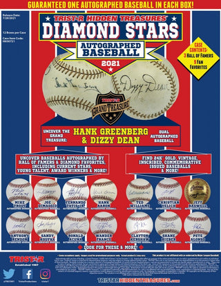 2021 Tristar Diamond Stars Autographed Baseball Box