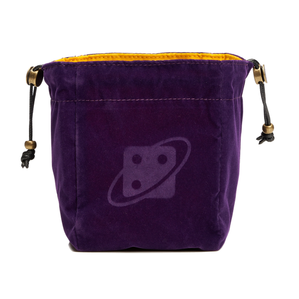 Dice Bag - Sirius - Reversible - Purple and Gold with Brass Clasp