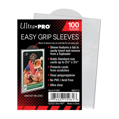 Ultra Pro - Card Storage - Easy Grip Sleeves - 2-1/2" X 3-1/2" Card Sleeves (100 ct.)