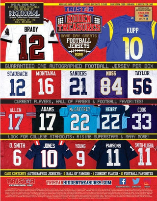 2022 Tristar Hidden Treasures NSCC Special LE Game Day Greats Football Jersey Box