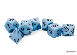 Dice - Chessex - Polyhedral Set (7 ct.) - 16mm - Opaque - Pastel Blue/Black
