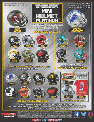 2021 Tristar Hidden Treasures Football Mini Helmet Platinum Edition Series 2 Box