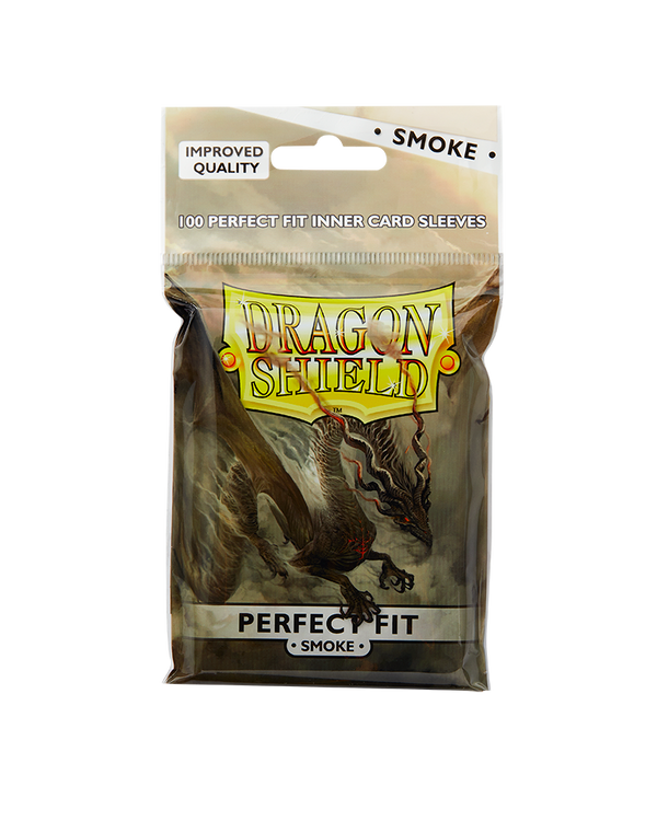 Deck Sleeves (Fit) - Dragon Shield - Perfect Fit - Smoke (100 ct.)