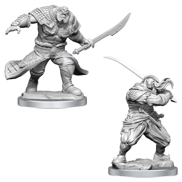 Magic: The Gathering - MTG Unpainted Miniatures - Zurgo Helmsmasher & Unyielding Krumar