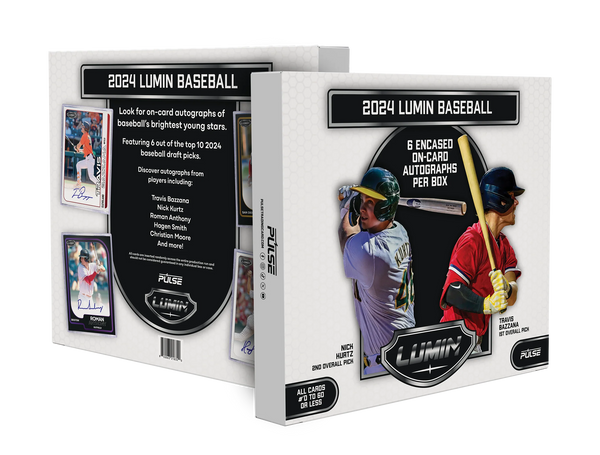 2024 Pulse Lumin Baseball Hobby Box Factory Sealed (6 On-Card Autographs Per Box)