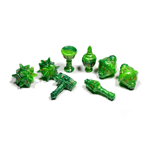 Dice - PolyHero Dice - Polyhedral Set (8 ct.) - The Cleric - Verdant Viridian