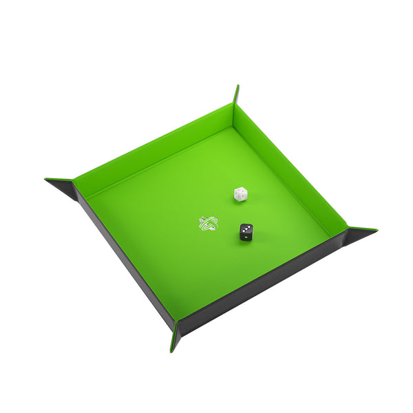 Dice Tray - Gamegenic - Magnetic Square - Black/Green