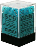Dice - Chessex - D6 Set (36 ct.) - 12mm - Cirrus - Aqua/Silver