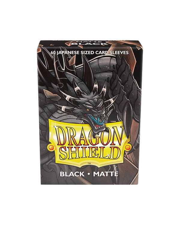 Deck Sleeves (Small) - Dragon Shield - Japanese - Matte - Black (60 ct.)