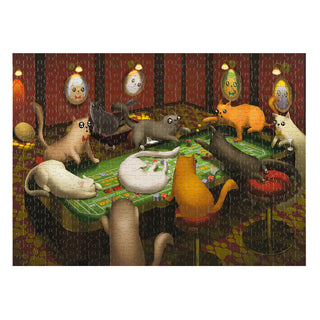 Exploding Kittens - Cats Playing Craps - Jigsaw Puzzle (500 Pcs.)