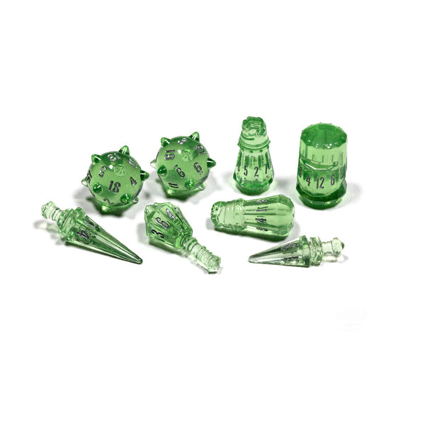 Dice - PolyHero Dice - Polyhedral Set (8 ct.) - The Warrior - Wraith Knight