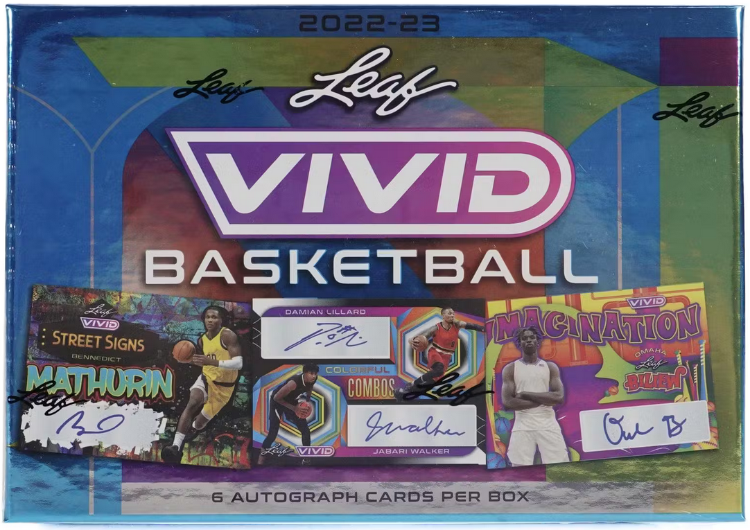 2022/23 Leaf Vivid Basketball Hobby Box | Jersey's Cards & Comics