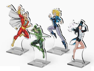 DC Comics - DC Deck-Building Game - 2DZ Acrylic Standees - Pack 3 - Shazam!/Green Arrow/Black Canary Zatanna