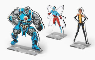 DC Comics - DC Deck-Building Game - 2DZ Acrylic Standees - Pack 4 - Oversized Darkseid/The Atom/Vixen