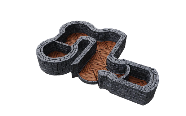 WarLock Tiles - Dungeon Tiles - 1" Angles & Curves Expansion