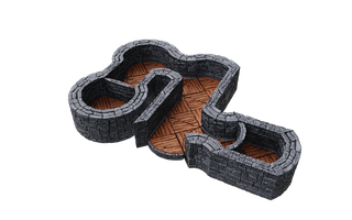 WarLock Tiles - Dungeon Tiles - 1" Angles & Curves Expansion