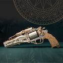 Steampunk Revolver - White - 3D Wooden Puzzle