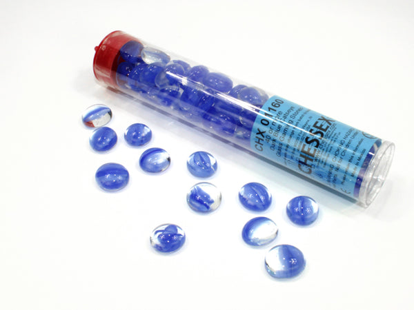 Counters - Chessex - Glass Stones - Dark Blue Catseye
