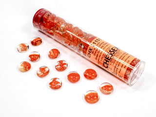 Counters - Chessex - Glass Stones - Orange Catseye