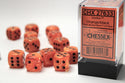 Dice - Chessex - D6 Set (12 ct.) - 16mm - Vortex - Orange/Black