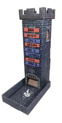 Dice Tower - Role 4 Initiative - Dark Castle Keep with Magnetic Dry-Erase Turn Tracker
