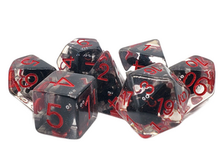 Dice - Old School - Polyhedral Set (7 ct.) - Animal Kingdom - Bat Black