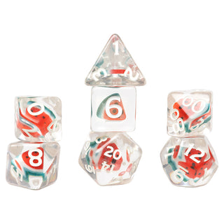 Dice - Sirius - Polyhedral RPG Set (7 ct.) - 16mm - Fruit Slice Dice - Watermelon