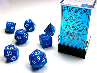 Dice - Chessex - Polyhedral Set (7 ct.) - 16mm - Speckled - Water