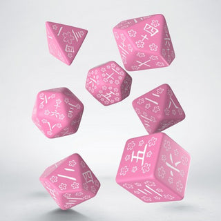 Dice - Q-Workshop - Polyhedral Set (7 ct.) - 16mm - Japanese Dice Set - Sweet Spring Memory