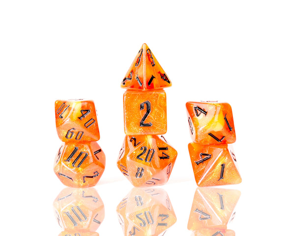 Dice - Sirius - Polyhedral RPG Set (8 ct.) - 16mm - Fire Nebula