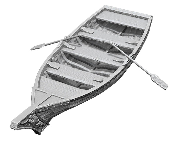 WizKids Deep Cuts - Unpainted Miniatures - Rowboat & Oars