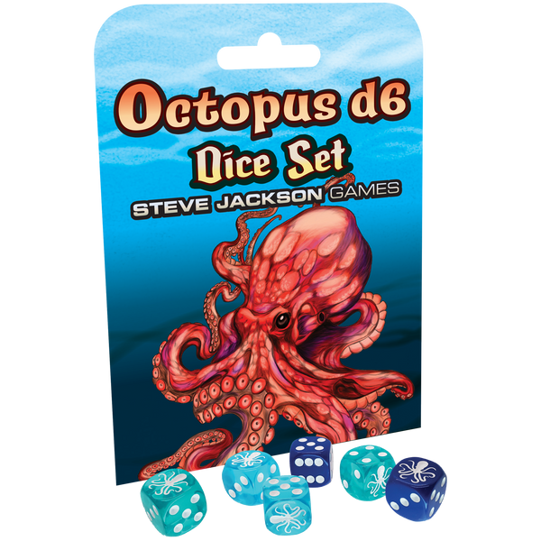 Dice - Steve Jackson Games - D6 Set (6 ct.) - 16mm - Octopus