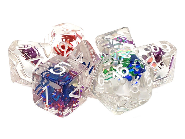 Dice - Old School - Polyhedral Set (7 ct.) - Animal Kingdom - Spider - Colorful