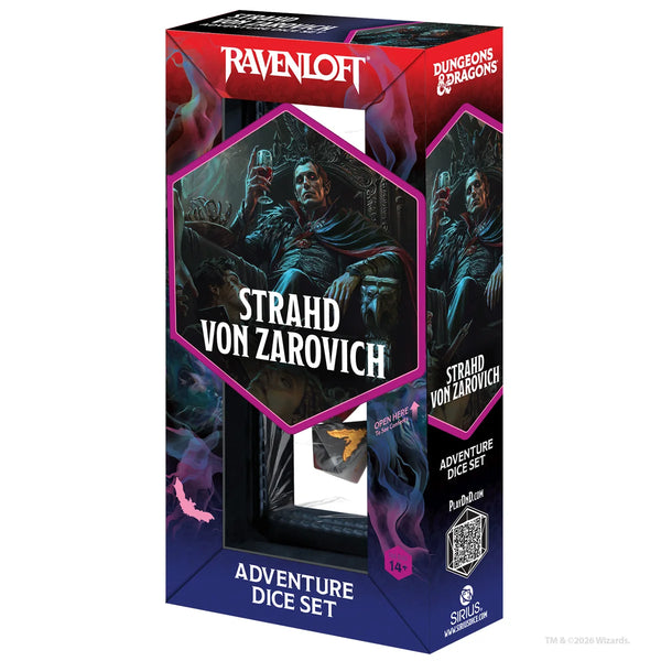 Dice - Sirius - Polyhedral RPG Set (7 ct.) - 16mm - D&D Ravenloft Adventure Dice - Strahd Von Zarovich