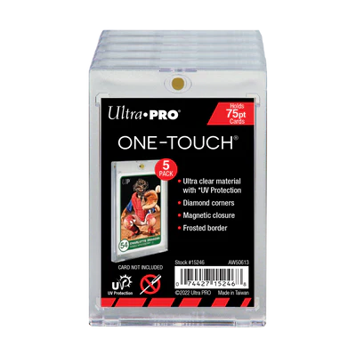 Ultra Pro - Card Storage - Magnetic - 75 pt. UV One-Touch Card Holder (5 Pack)