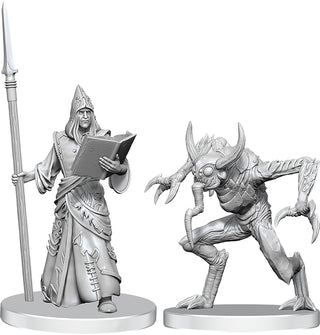 Pathfinder Battles Deep Cuts - Unpainted Miniatures - Vloriak (Despoiler Demon) & Demonologist