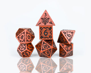 Dice - Sirius - Polyhedral RPG Set (7 ct.) - 16mm - Metal - Illusory Metal Copper