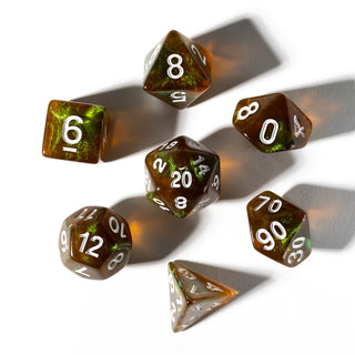 Dice - Sirius - Polyhedral RPG Set (7 ct.) - 16mm - Treasure Series - Peridot