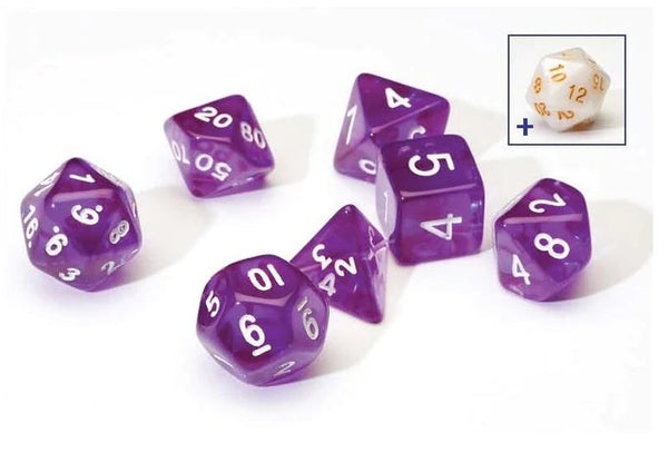 Dice - Sirius - Polyhedral RPG Set (8 ct.) - 16mm - Translucent Purple Resin