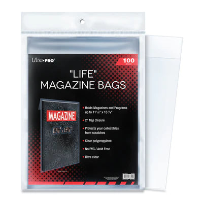 Ultra Pro - Comic Storage - Bags - LIFE Magazine Size 11-1/8" x 15-1/8" (100 ct.)