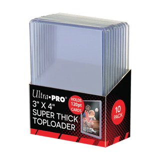 Ultra Pro - Card Storage - Toploaders - 3" x 4" Super Thick 120 pt. Card Holder (10 ct.)