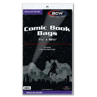 BCW - Comic Storage - Bags - Silver/Regular 7" x 10 ½"(100 ct.)