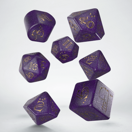 Dice - Q-Workshop - Polyhedral Set (7 ct.) - 16mm - Llama Dice Set - Zippy