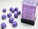 Dice - Chessex - D6 Set (36 ct.) - 12mm - Opaque - Purple/White