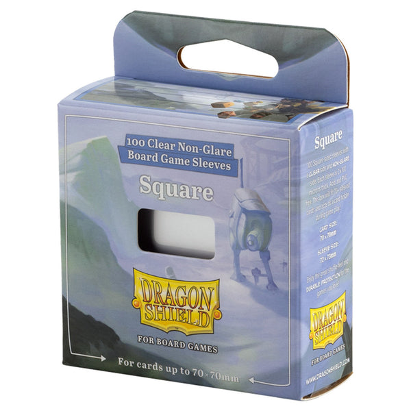 Board Game Sleeves - Dragon Shield - Clear Non-Glare - Square (70 x 70mm) (100 ct.)