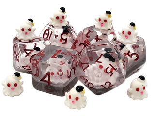 Dice - Old School - Polyhedral Set (7 ct.) - Infused - Ghost - White