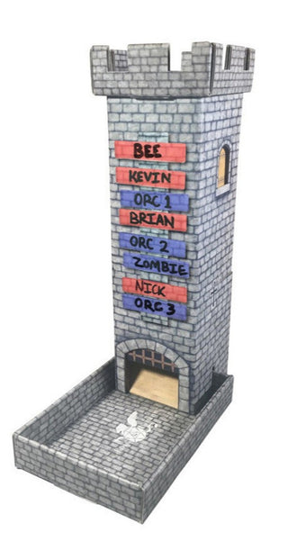 Dice Tower - Role 4 Initiative - Castle Keep with Magnetic Dry-Erase Turn Tracker
