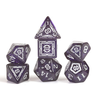 Dice - Sirius - Polyhedral RPG Set (7 ct.) - 16mm - Adventure Dice - Warlock Purple