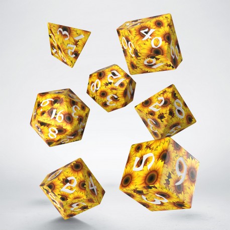 Dice - Q-Workshop - Full-Art Dice Set - Sunflower (7 ct.)